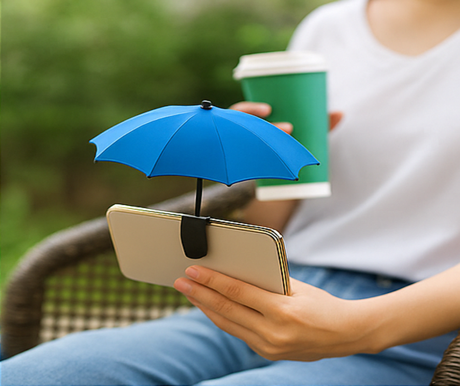 Parapluie magnétique pour téléphone